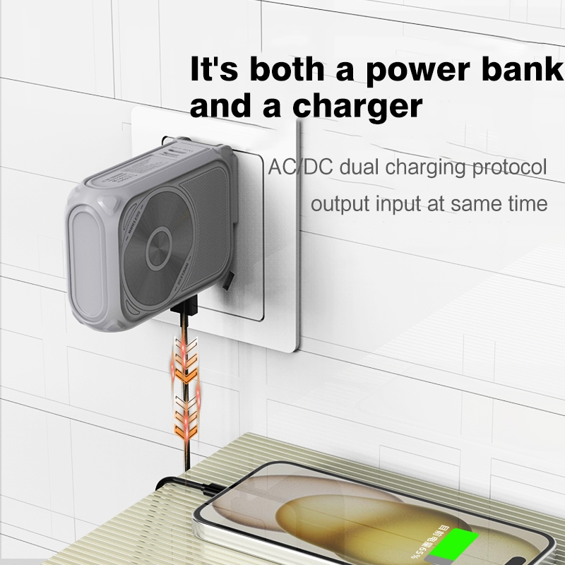 5 in 1 Portable PD20W Magnetic Travel Adapter Wireless Charger Powerbank AU EU UK Plug Travel Laptop Power Bank