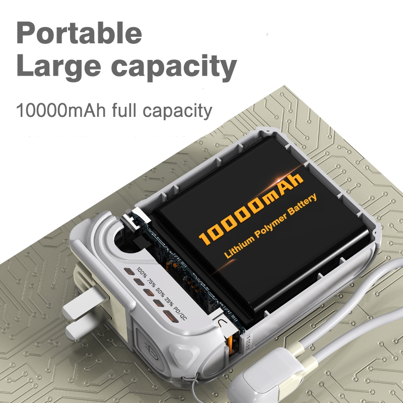 5 in 1 Portable PD20W Magnetic Travel Adapter Wireless Charger Powerbank AU EU UK Plug Travel Laptop Power Bank