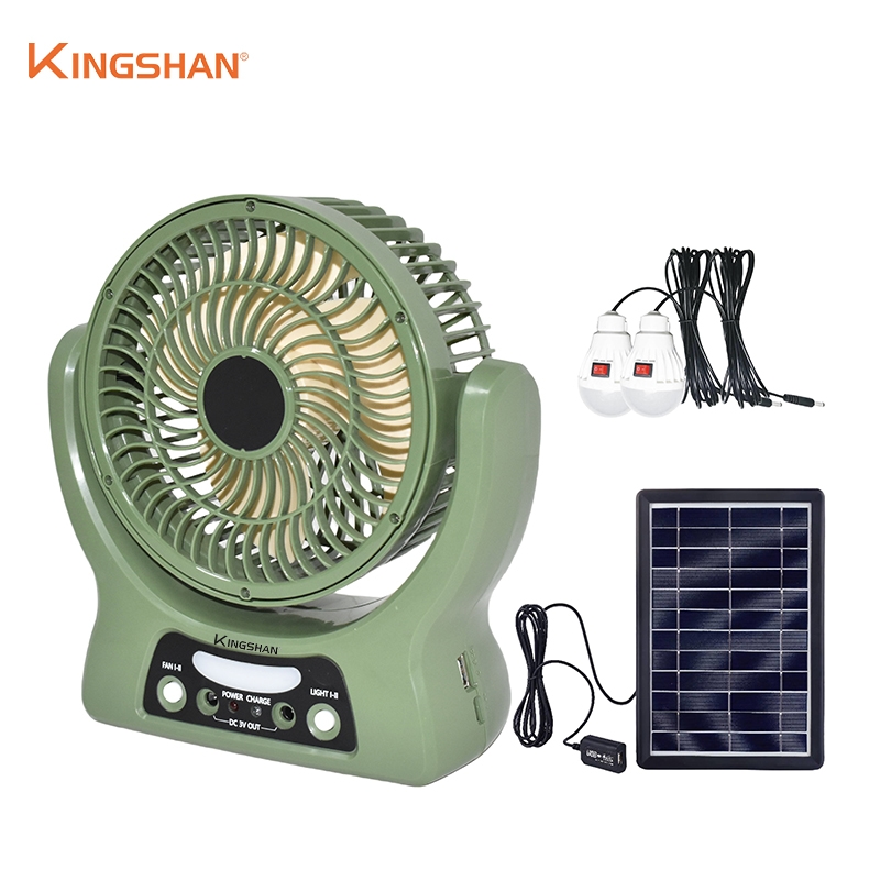 7-Inch Mini Table Fan With LED Light Rechargeable & Solar Panel 3600mah Big Lithium Battery Plastic for Small Desks