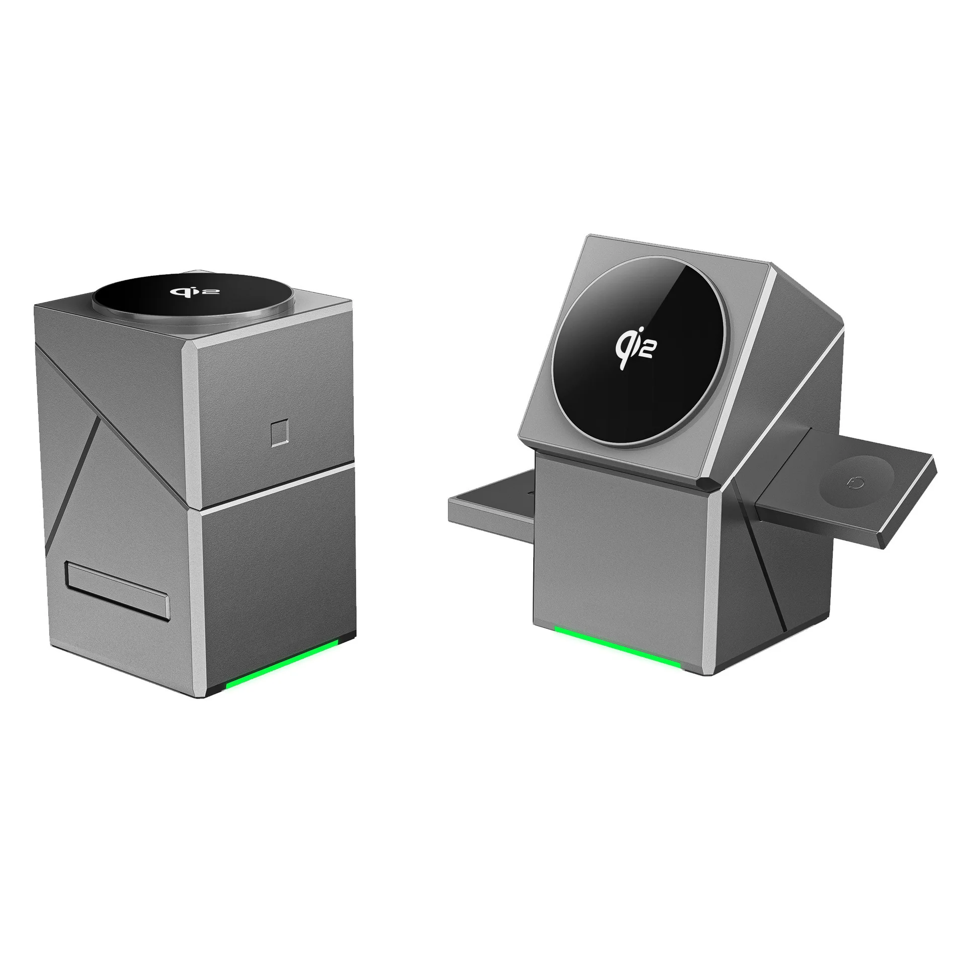 Three-in-One Self-Rotating 15W Fast Charging Wireless Charger Magnetic  OVP Protection PD Function Mobile Charger Factory Direct