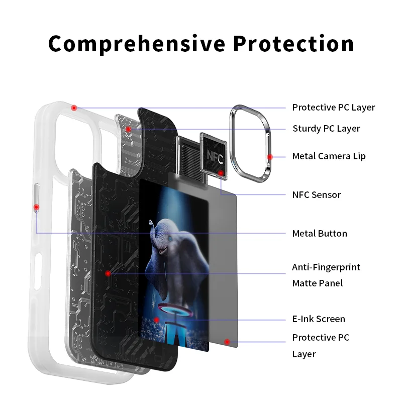 Customized DIY Phone case Wholesale LED Smart Electronic Ink Screen Suitable for Phone Universal Display Screen
